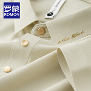 羅蒙（ROMON）冰絲無(wú)痕polo衫男短袖夏季新款商務(wù)休閑翻領(lǐng)彈力大碼T恤上衣薄款 杏色703 M 100-115斤