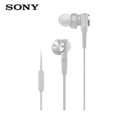 SONY AXSM有線耳機入耳式重低音線控帶麥通話音樂通用 MDR-XB75AP黑色-圓頭帶麥 全新