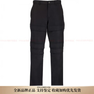 博柏利（BURBERRY）SS22 純色紐扣中腰直筒工裝褲 男款 黑色 黑色 46