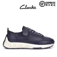 clarks其樂(lè )男鞋春秋款小白鞋頭層牛皮舒適透氣休閑運動(dòng)鞋時(shí)尚潮鞋 深藍色 39