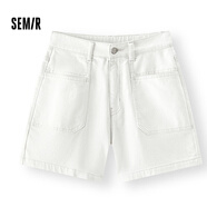 森馬（Semir）森柔牛仔|商場(chǎng)同款牛仔褲女半松緊腰2025夏時(shí)尚短褲103325122001