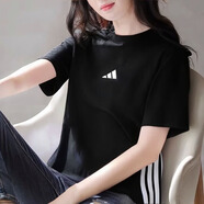 阿迪達斯 （adidas）女裝 2025夏季新款運動(dòng)服短袖舒適透氣t恤時(shí)尚圓領(lǐng)體恤衫 JD0846 M