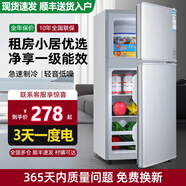 一級能效小冰箱車載家用小型宿舍出租房辦公室迷你單人節(jié)能冰箱 【一級能效】雙門銀色 48L
