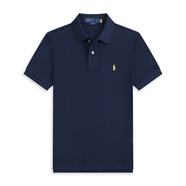 POLO SPORT美國保羅純棉polo衫男休閑商務(wù)夏季新品保羅短袖T恤男 寶藍色黃標 M 建議125-145斤