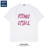 GENIOLAMODE美式字母圓領(lǐng)短袖T恤 白 L