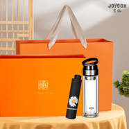 吉佑（JOYOGH）雙層加厚高硼硅耐男女士帶茶隔居家休閑商務(wù)辦公車載杯子套裝禮盒 吉佑提環(huán)套裝 1只