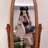 TTPMER波點粉色娃娃領(lǐng)長袖連衣裙學(xué)院風(fēng)甜美少女感 粉裙【豬豬精選】甜美少女感 2XL 【關(guān)注店鋪小】