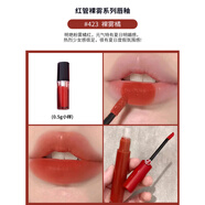 阿瑪尼（ARMANI）水唇釉小樣新品粉管裸棕20/19/18爛番茄405i口紅唇膏七夕禮物 新品紅管#423  裸霧橘【0.5ml