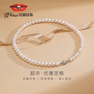京潤珍珠項(xiàng)鏈女韶華S925銀近圓強(qiáng)光淡水珍珠實(shí)用生日禮物送媽媽長輩