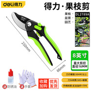 得力省力果樹剪刀修枝剪剪枝剪園藝剪刀樹枝修剪粗枝花藝盆栽剪子工具 專業(yè)級8寸雙開口強力（SK5刀頭）