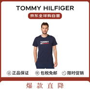TOMMY HILFIGER JEANS夏季新款運動潮流輕奢休閑男短袖t恤深藍 L