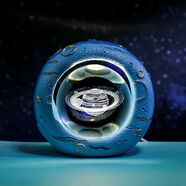 LZJV創(chuàng  )意水晶球發(fā)光小夜燈桌面小擺件臥室裝飾品男生日禮物送女生閨蜜 土星 星海圓環(huán)燈