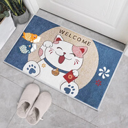 先邦入戶(hù)地墊玄關(guān)進(jìn)門(mén)口家用腳墊吸水防滑墊耐臟墊子大門(mén)口可裁剪地毯 招財貓【7mm厚+鎖邊】 定制尺寸60/平【聯(lián)系客服不退換