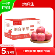 京鮮生山東煙臺(tái)紅富士蘋果 5斤裝單果85-90mm 生鮮水果 源頭直發(fā)