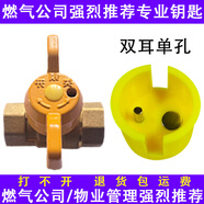 榮羅天然氣鑰匙 天燃氣開(kāi)關(guān)煤氣開(kāi)關(guān)燃氣表前閥門(mén)鑰匙燃氣管道鎖閉閥 1號雙耳單孔 專(zhuān)業(yè)品牌/用壞換新
