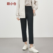 歐小倉OXC 西褲女新款時(shí)尚通勤職業(yè)西裝褲黑色煙管褲子女休閑顯瘦 0103 黑二代 31