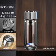 德國(guó)進(jìn)口品質(zhì)鋼化玻璃杯雙層帶蓋小巧加厚保溫家用車(chē)載便攜防爆耐高溫高硼 沃鑫新款加厚鋼蓋 其他 300ml