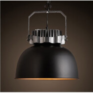 科至途美式鄉村咖啡館工業(yè)風(fēng)吊燈餐廳酒吧工程鐵藝鍋蓋復古個(gè)性大小吊燈 Q1黑色