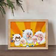 喜羊羊與灰太狼木質(zhì)拼圖裝飾桌面擺件掛墻木框小孩玩具 懶羊羊14 25x35cm-200片 含相框