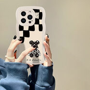 威健適用蘋果15手機殼iphone13ProMax潮牌14新款12情侶11鏡頭7全包min 單個暴力熊古董白+膜 iPhone14