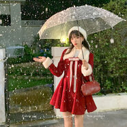 織物豬  雪松奶酪 千金風(fēng)套裝女秋冬毛呢外套+短褲收腰氣質(zhì)兩件套 紅色短褲 現貨 M (95-105)