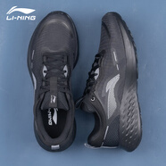 李寧（LI-NING）男鞋跑步鞋夏季新款網(wǎng)面透氣防滑耐磨休閑男士白色運動鞋鞋子男 黑/色 42