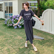 皮爾卡丹（pierre cardin）今年流行T恤套裝裙女夏季2025新款韓版顯瘦半身裙兩件套連衣裙女 圖片色(套裝） M 106-120斤