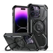 萬浮生軍規(guī)防摔鎧甲手機殼16pm適用蘋果15prmax全包磁吸無線充iPhone14plus軟膠硬殼13加厚防滑11/12磨砂 黑色 iPhone 15 Pro Max