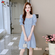 啄木鳥新款女夏2025年碎花連衣裙收腰顯瘦韓版時(shí)尚方領(lǐng)復(fù)古雪紡短袖裙子 碎花連衣裙2017 S 收藏關(guān)注 優(yōu)先發(fā)貨