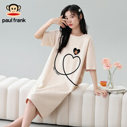 PAUL FRANK大嘴猴睡衣女夏季純棉短袖睡裙女夏天可愛卡通薄款韓版春夏家居服
