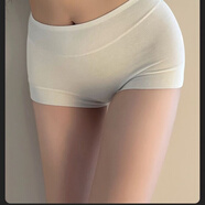 顧璃2025新款學(xué)生加長(zhǎng)女生四角褲女士?jī)?nèi)褲全立方包裹純棉蠶絲內(nèi)檔 白色 M 買他80-100斤