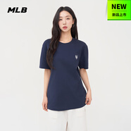MLB短袖T恤男女時尚夏季休閑經(jīng)典純色圓領(lǐng)25新款3ATSB0153-09NYS-M