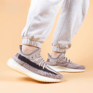 阿迪達(dá)斯 （adidas）Yeezy 350 V2卡其灰 麻灰 椰子跑步鞋 FZ1267 42