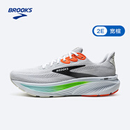 布魯克斯（BROOKS）男子Ghost 17幽靈緩震跑鞋 灰白色/陶土粉橙/壁虎綠(寬楦)  45.5 