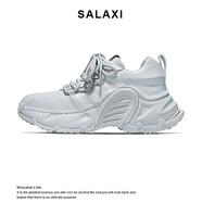 莎萊茜（SALAXI）2025新品歐貨潮流時(shí)尚老爹鞋百搭爆款厚底增高輕便休閑運動(dòng)鞋男 灰色 42