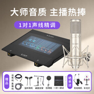 艾肯U44外置聲卡 帶彩屏主播專業(yè)錄音棚唱歌喊麥K歌電腦聲卡直播設(shè)備套餐 U44+艾肯LD-2