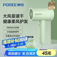飛科（FLYCO）博銳電吹風(fēng)機(jī)家用大功率不傷發(fā)便攜吹風(fēng)筒三檔冷熱風(fēng)學(xué)生宿舍用1800W 國家政府補(bǔ)貼翡翠綠PH1628