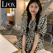 LPOX短袖女2025年夏季新款短袖襯衫女裝夏季小個子穿搭女式短袖上衣 襯衫 S _建議90-105斤
