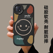 古斯奇適用opporeno4se手機殼reno4手機殼0ppo reno4pro保護套PEAT00全 黑底笑臉單殼 OPPOReno4SE5G