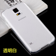 三星（SAMSUNG）原裝適配于5后蓋G9006v手機(jī)殼G9008v電池蓋后殼Note3保護(hù)殼 三星S5 【透明硅膠殼】+鋼化膜 三星其他型號(hào)