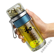 接運貓茶水分離杯泡茶杯便攜杯子個人專用茶道水杯男生 主圖款 400毫升本色【無圖案】