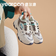 意爾康女鞋百搭老爹鞋網(wǎng)面潮流百搭鞋子舒適柔軟厚底增高運(yùn)動(dòng)鞋休閑鞋 純潔白/蔚藍(lán)1001 【單網(wǎng)】 37