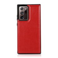 卓際 適用于三星Note20ultra手機殼note20瘋馬料雙扣卡包Note10plus復古便攜防摔保護套三星Note9外殼 紅色 三星Note20
