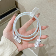 飾卓適用華為40W透明殼華為nova10z/8se/7pro/6/5保護(hù)套P50Pocket暢享70X麥芒30女matepad11pro纏繞線 白色小狗-充電器保護(hù)套+咬線器 華為40W
