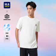 HLA海瀾之家短袖T恤男25新涼感短袖男夏HNTBW2J030A 本白花紋65 S