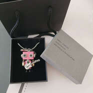 溫以嘉純手工宋亞軒同款搖滾吉他朋克風(fēng)格機器人項鏈鑰匙扣潮流掛件 粉色禮盒款【項鏈+鑰匙扣】