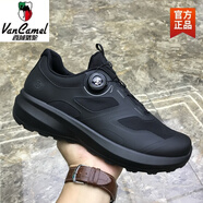 西域駱駝男鞋2025春季透氣網(wǎng)面運(yùn)動鞋旋轉(zhuǎn)紐扣戶外軟底男士休閑跑步鞋 黑色 皮鞋尺碼-駱駝官方品牌官網(wǎng) 38
