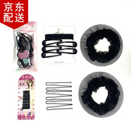 傾欣 女士隱形發(fā)網兒童芭蕾舞蹈考級丸子頭服務員盤發(fā)網兜職業(yè)物業(yè) 花邊發(fā)網-套裝（2個發(fā)網+工具）