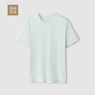 海瀾優(yōu)選生活館（HEILAN HOME）25夏季新品基礎(chǔ)簡約涼感男短袖T恤 淺灰 M
