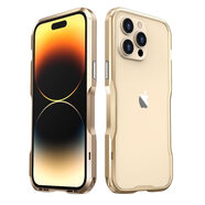 璐菲（LUPHIE）適用于iPhone蘋果15promax手機(jī)殼利刃16plus金屬邊框14Pro裸機(jī)13 金色 iPhone16